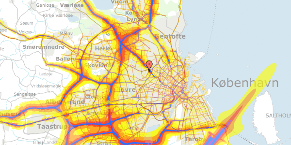 Trafikstøjkort på Degnemose Allé 27A, st. , 2700 Brønshøj