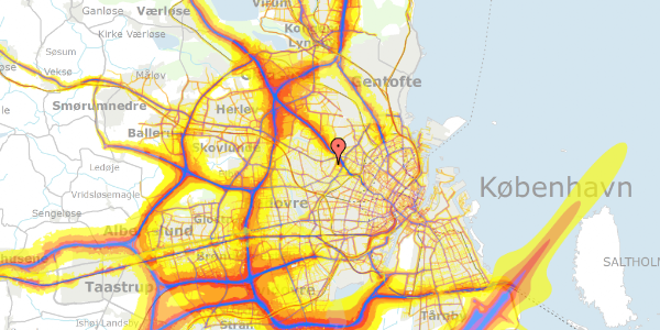 Trafikstøjkort på Degnemose Allé 30, 2700 Brønshøj