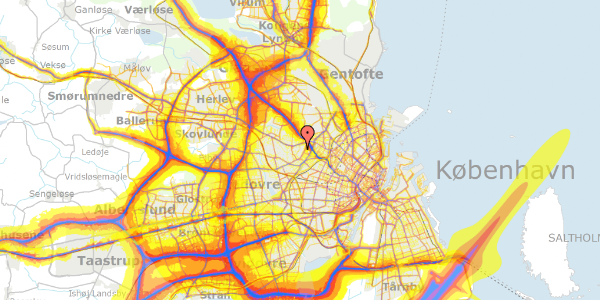 Trafikstøjkort på Degnemose Allé 32, 2700 Brønshøj