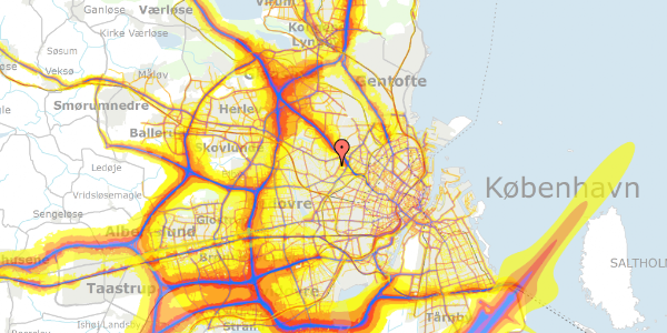 Trafikstøjkort på Degnemose Allé 40, 2700 Brønshøj