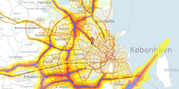 Trafikstøjkort på Degnemose Allé 55, 2700 Brønshøj