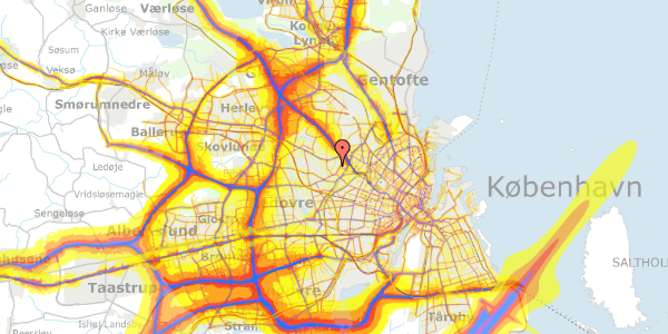 Trafikstøjkort på Degnemose Allé 60, st. , 2700 Brønshøj