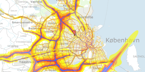 Trafikstøjkort på Degnemose Allé 62, 2700 Brønshøj