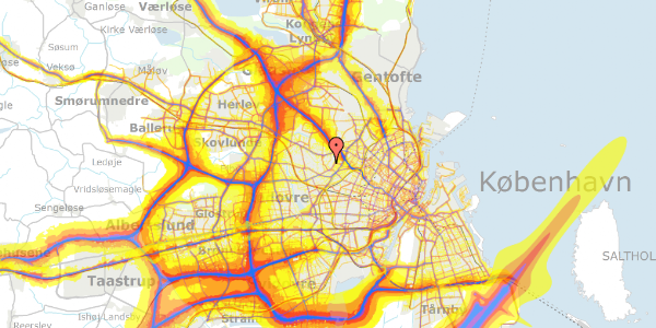 Trafikstøjkort på Degnemose Allé 74, st. , 2700 Brønshøj