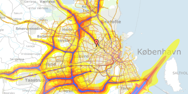 Trafikstøjkort på Degnemose Allé 81, 2700 Brønshøj