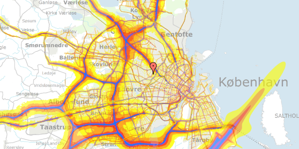 Trafikstøjkort på Degnemose Allé 84, 2700 Brønshøj