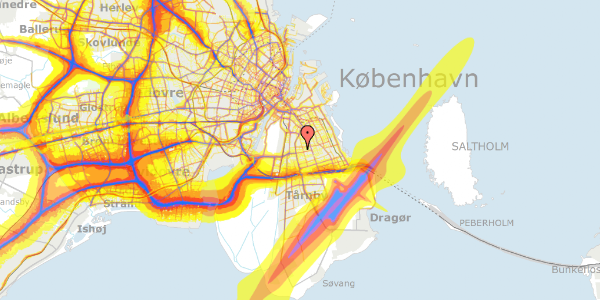 Trafikstøjkort på Derbyvej 12, 2300 København S