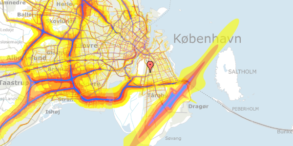 Trafikstøjkort på Digevej 86, 2. 1, 2300 København S