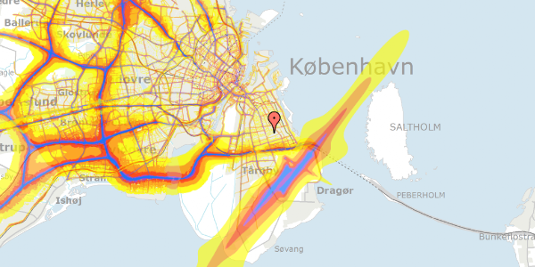 Trafikstøjkort på Dirchsvej 31, 2300 København S