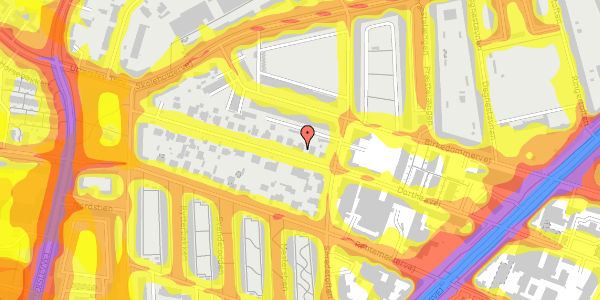 Trafikstøjkort på Dortheavej 52, st. , 2400 København NV