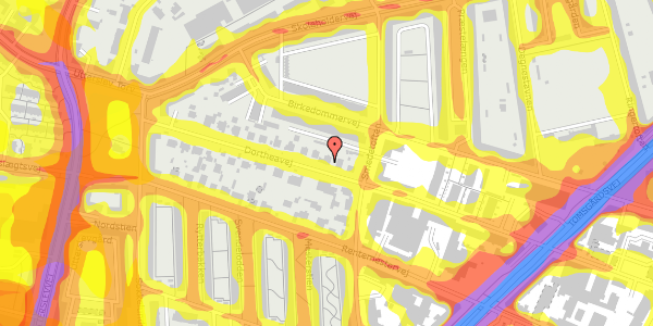 Trafikstøjkort på Dortheavej 52, 1. , 2400 København NV