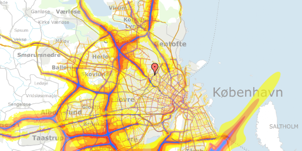 Trafikstøjkort på Dortheavej 54, 2400 København NV