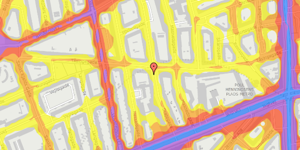 Trafikstøjkort på Drejøgade 15, 1. th, 2100 København Ø