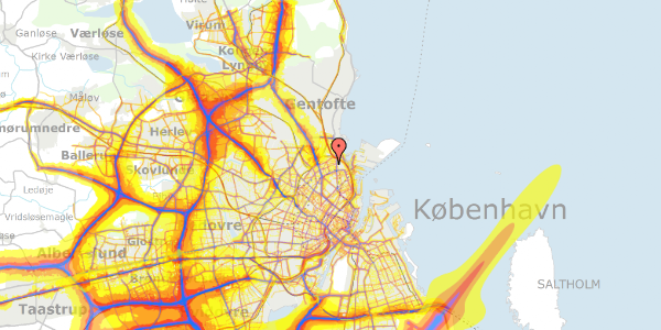 Trafikstøjkort på Drejøgade 40, st. tv, 2100 København Ø