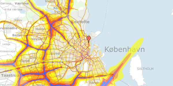 Trafikstøjkort på A.L. Drewsens Vej 2, 1. , 2100 København Ø