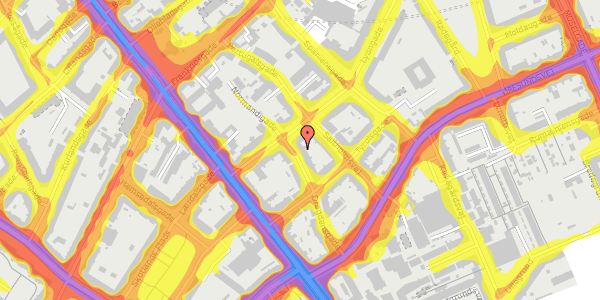 Trafikstøjkort på Drogdensgade 1, 1. th, 2300 København S