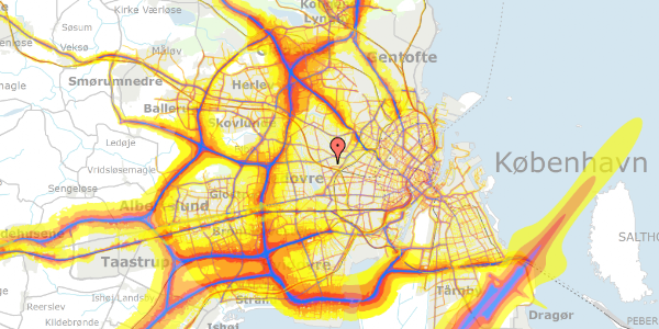 Trafikstøjkort på Dronninglundvej 12, 1. 2, 2720 Vanløse