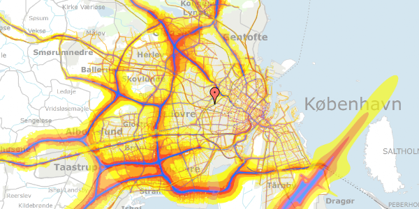 Trafikstøjkort på Dybendalsvej 5, 2. , 2720 Vanløse