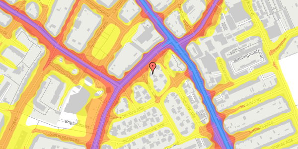 Trafikstøjkort på Dyvekes Allé 3, st. , 2300 København S