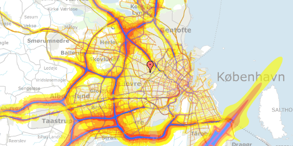 Trafikstøjkort på Dønnerupvej 4, 2720 Vanløse