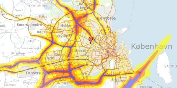 Trafikstøjkort på Dønnerupvej 7, 2720 Vanløse