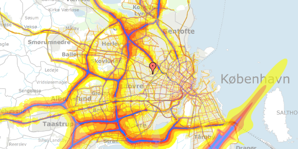 Trafikstøjkort på Dønnerupvej 12, 2720 Vanløse