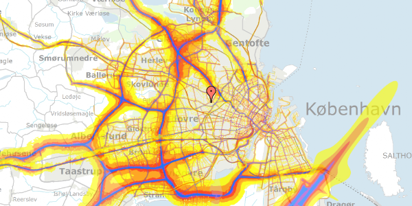 Trafikstøjkort på Dønnerupvej 13, 2720 Vanløse