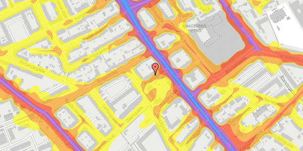 Trafikstøjkort på Ebertsgade 4, 1. th, 2300 København S