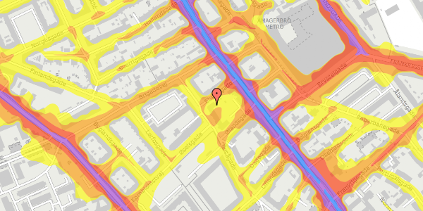 Trafikstøjkort på Ebertsgade 5, 1. th, 2300 København S