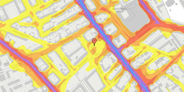 Trafikstøjkort på Ebertsgade 5, 3. mf, 2300 København S