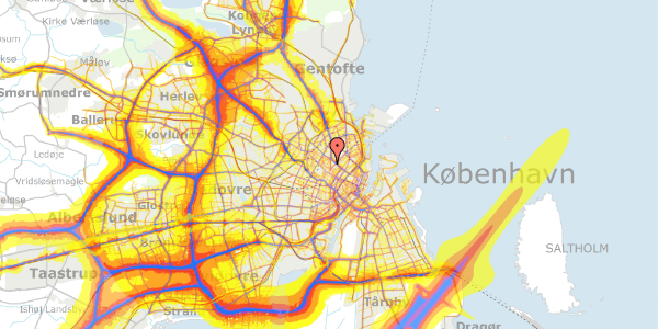 Trafikstøjkort på Edith Rodes Vej 11, st. 101, 2200 København N