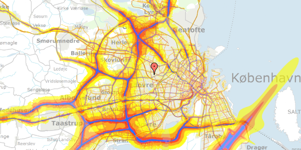 Trafikstøjkort på Egholmvej 41, 2720 Vanløse