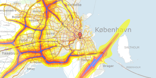 Trafikstøjkort på Egilsgade 1, st. , 2300 København S