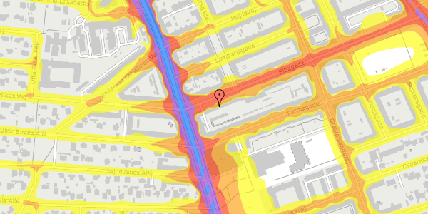 Trafikstøjkort på Elbagade 8, st. th, 2300 København S