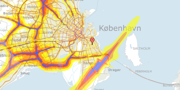 Trafikstøjkort på Elbagade 18, st. th, 2300 København S