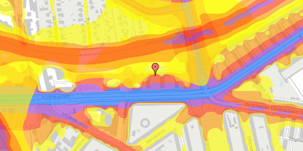 Trafikstøjkort på Ellebjergvej 26, 2. th, 2450 København SV