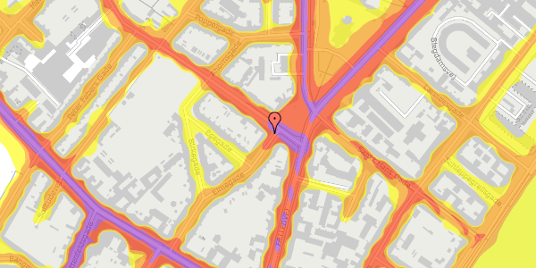 Trafikstøjkort på Elmegade 27, kl. th, 2200 København N