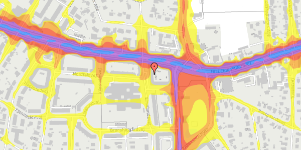 Trafikstøjkort på Elmelundevej 3, 2. th, 2700 Brønshøj