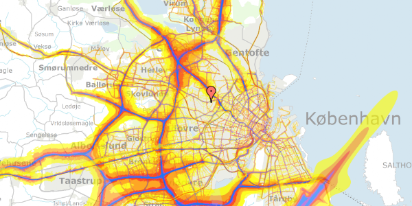 Trafikstøjkort på Elmelundevej 7, 2. th, 2700 Brønshøj