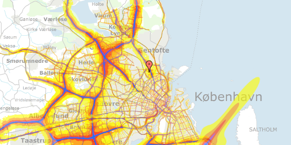 Trafikstøjkort på Emdrup Huse 8, 2. th, 2100 København Ø