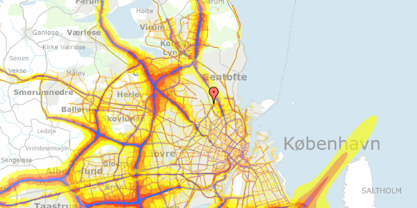 Trafikstøjkort på Emdrup Kærvej 6, 2400 København NV