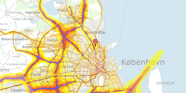 Trafikstøjkort på Emdrupvej 18, st. th, 2100 København Ø