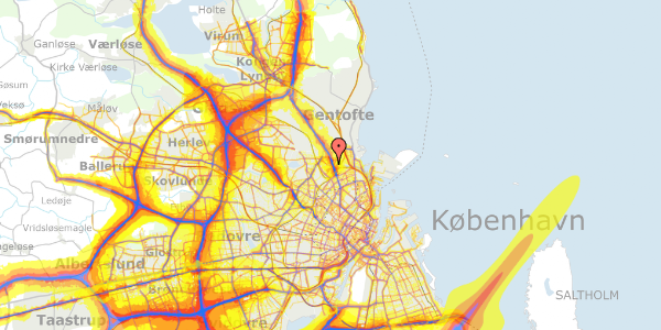 Trafikstøjkort på Emdrupvej 18, 2. tv, 2100 København Ø