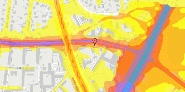 Trafikstøjkort på Emdrupvej 111, 3. 8, 2400 København NV