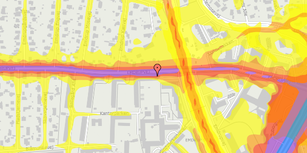 Trafikstøjkort på Emdrupvej 121, st. tv, 2400 København NV