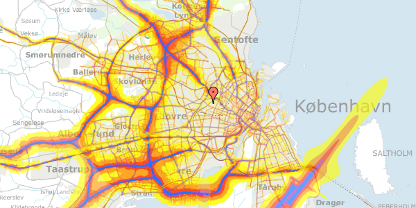 Trafikstøjkort på Enebærvej 2, 2400 København NV