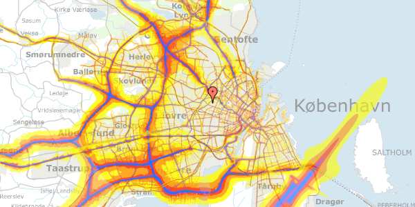 Trafikstøjkort på Enebærvej 3, 2400 København NV