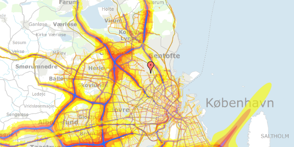 Trafikstøjkort på Engblommevej 6, 2400 København NV