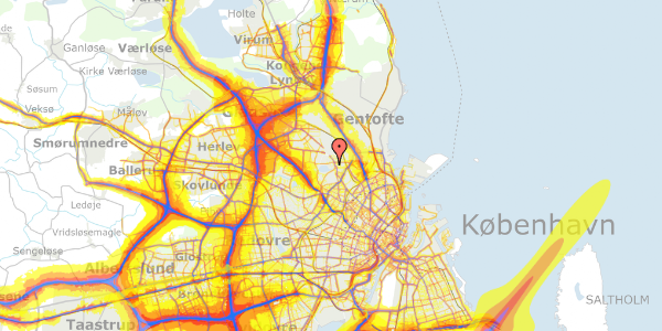 Trafikstøjkort på Engblommevej 37, 1. tv, 2400 København NV