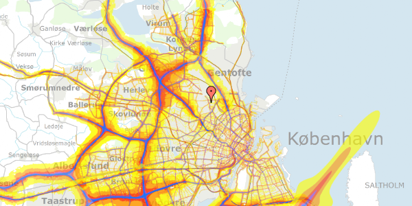 Trafikstøjkort på Engblommevej 44, 2400 København NV